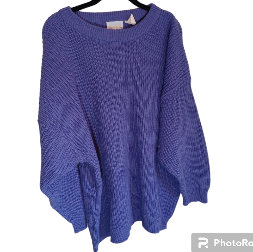 VINTAGE Roaman's Purple Crew neck Sweater Size 3X